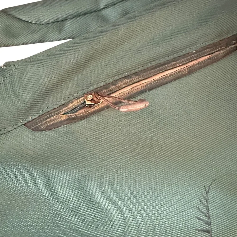 Osprey Teal Canvas Shoulder Laptop Bag Adjustable‎ Strap Fleece Lined Flaw Noted